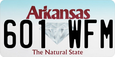 AR license plate 601WFM