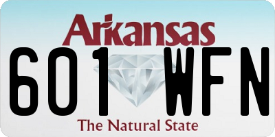 AR license plate 601WFN