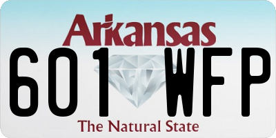 AR license plate 601WFP