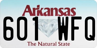 AR license plate 601WFQ