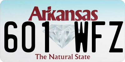 AR license plate 601WFZ