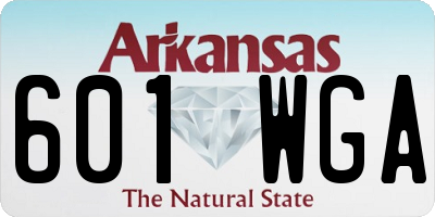 AR license plate 601WGA