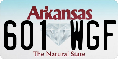 AR license plate 601WGF
