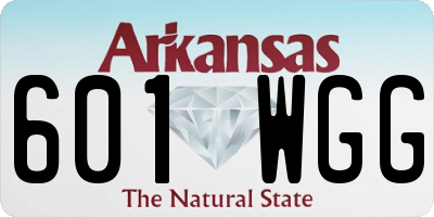 AR license plate 601WGG