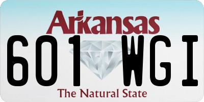 AR license plate 601WGI