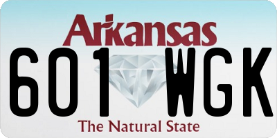 AR license plate 601WGK