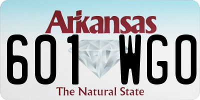 AR license plate 601WGO