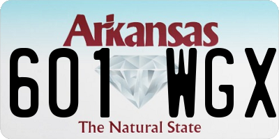 AR license plate 601WGX