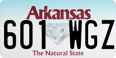 AR license plate 601WGZ