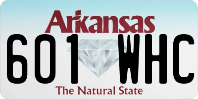 AR license plate 601WHC