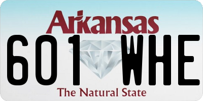 AR license plate 601WHE