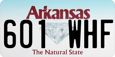 AR license plate 601WHF