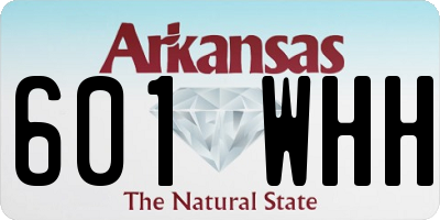 AR license plate 601WHH