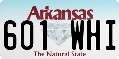 AR license plate 601WHI