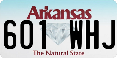 AR license plate 601WHJ