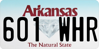 AR license plate 601WHR