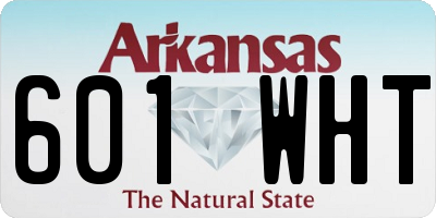 AR license plate 601WHT