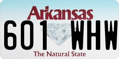 AR license plate 601WHW