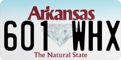 AR license plate 601WHX