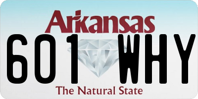 AR license plate 601WHY