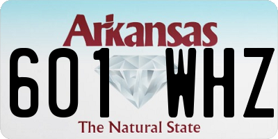 AR license plate 601WHZ