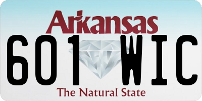 AR license plate 601WIC