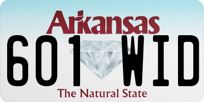 AR license plate 601WID