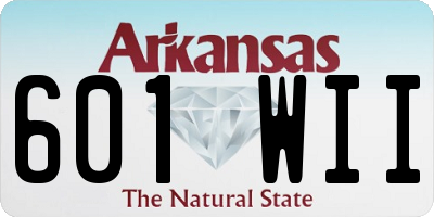 AR license plate 601WII