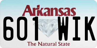 AR license plate 601WIK