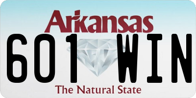 AR license plate 601WIN