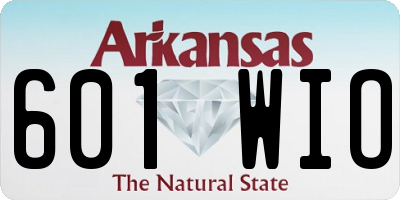 AR license plate 601WIO