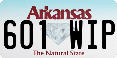 AR license plate 601WIP