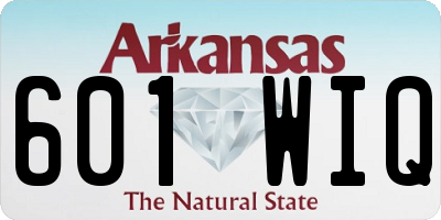 AR license plate 601WIQ