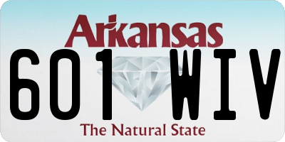 AR license plate 601WIV