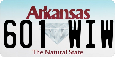 AR license plate 601WIW