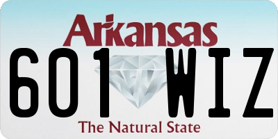 AR license plate 601WIZ