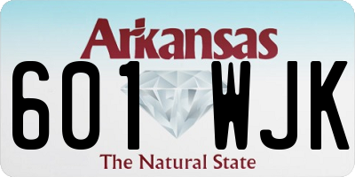AR license plate 601WJK
