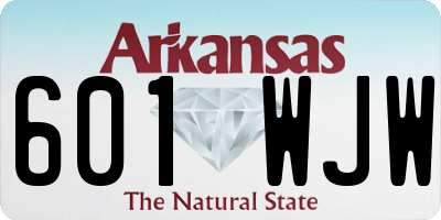 AR license plate 601WJW