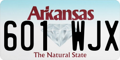AR license plate 601WJX