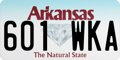 AR license plate 601WKA