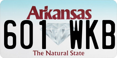 AR license plate 601WKB