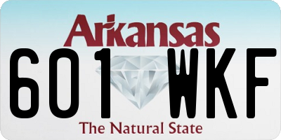 AR license plate 601WKF
