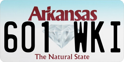 AR license plate 601WKI