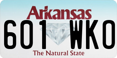 AR license plate 601WKO