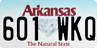 AR license plate 601WKQ