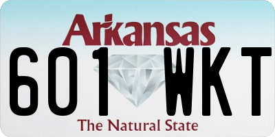 AR license plate 601WKT