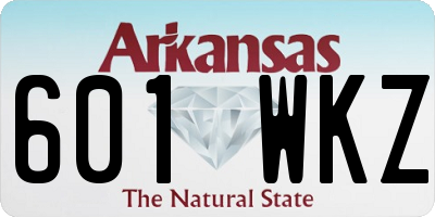 AR license plate 601WKZ