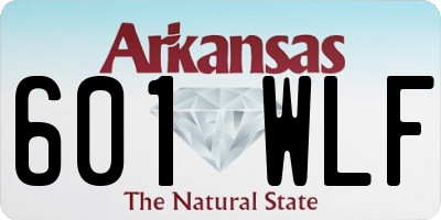 AR license plate 601WLF