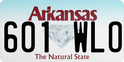 AR license plate 601WLO