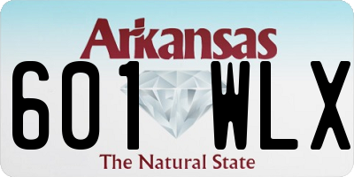 AR license plate 601WLX